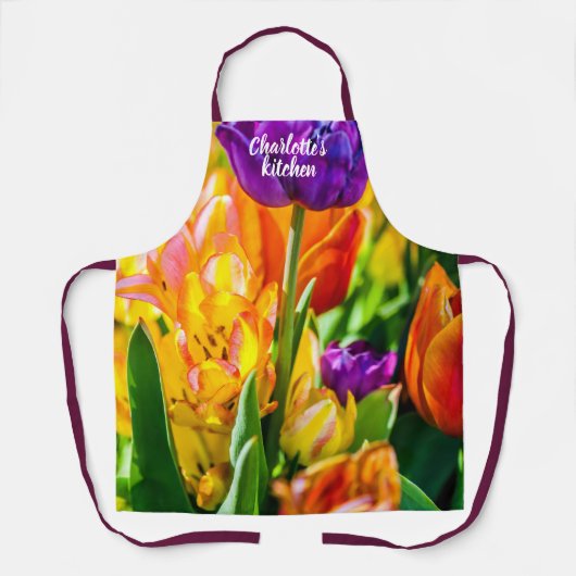 Verführerische Tulip Blume Schürze (Vorderseite)