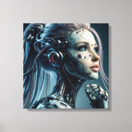Verführerischer Cyborg Leinwanddruck