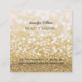 Verführerischer Golddiamant-Lashes Quadratische Visitenkarte (Rückseite)