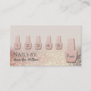 Verführerischer Rose Goldglittersalon Visitenkarte