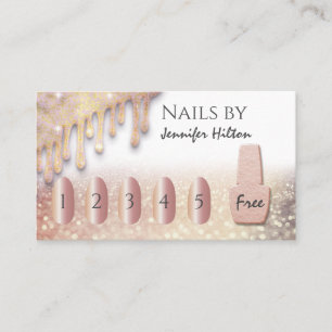 Verführerischer Rose Goldglittersalon Visitenkarte