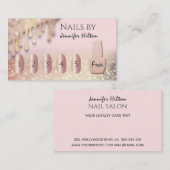 Verführerischer Rose Goldglittersalon Visitenkarte (Vorne/Hinten)