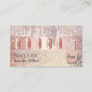 Verführerischer Rose Goldglittersalon Visitenkarte