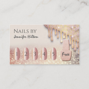 Verführerischer Rose Goldglittersalon Visitenkarte