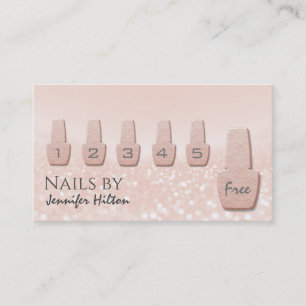 Verführerischer Rose Goldglittersalon Visitenkarte