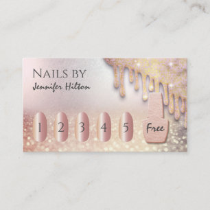 Verführerischer Rose Goldglittersalon Visitenkarte