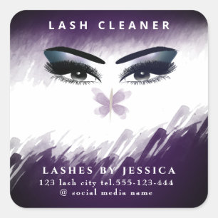 Verführerischer Wasserfarbenschmetterling Quadratischer Aufkleber