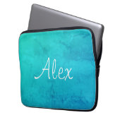 Verführerisches Aqua Laptopschutzhülle (Vorderseite Links)