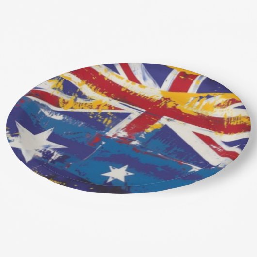 Verführerisches Australien Pappteller (Schrägansicht)