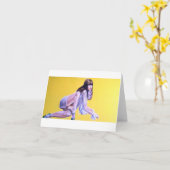 Verführerisches Crawl - unbedruckte Karte (Gelbe Blume)