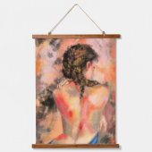 Verführerisches Hängeband für Frauen Wandteppich Mit Holzrahmen (Vorderseite)