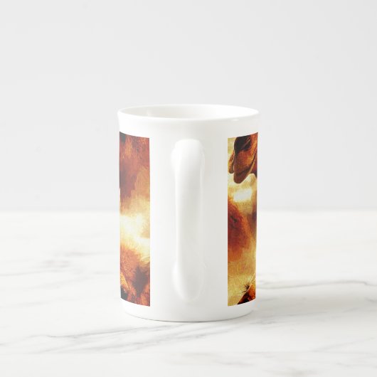 Verführerisches Kamel-Gesicht Porzellantasse (Rückseite)