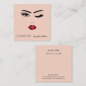 Verführerisches, modernes, schlichtes Mädchen-Gesi Quadratische Visitenkarte (Vorne/Hinten)