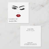 Verführerisches, modernes, schlichtes Mädchen-Gesi Quadratische Visitenkarte (Vorne/Hinten)