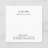 Verführerisches, modernes, schlichtes Mädchen-Gesi Quadratische Visitenkarte (Rückseite)