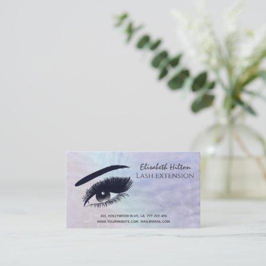 Verführerisches Schminkauge nach Pflege Visitenkarte (Stehend Vorderseite)