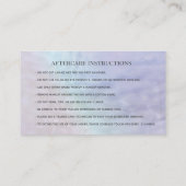 Verführerisches Schminkauge nach Pflege Visitenkarte (Rückseite)