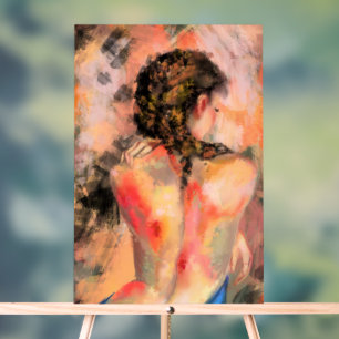 Verführerisches weibliches Körperkunstgemälde Akry Acrylschild