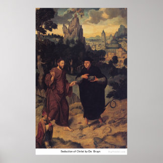 Verführung Christi durch De Bruyn Poster
