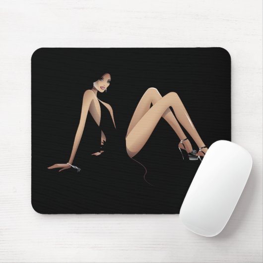 Verführung schwarzes Mousepad (Mit Mouse)