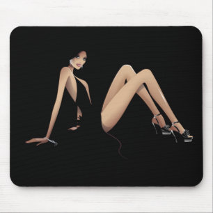 Verführung schwarzes Mousepad