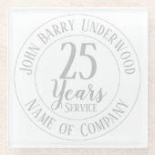 Vergabe eines langfristigen Dienstes oder einer Da Glasuntersetzer (Vorderseite)