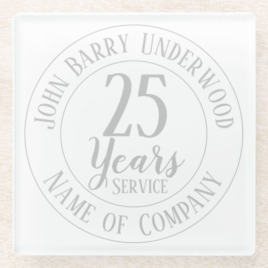 Vergabe eines langfristigen Dienstes oder einer Da Glasuntersetzer (Vorderseite)