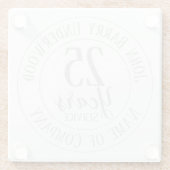 Vergabe eines langfristigen Dienstes oder einer Da Glasuntersetzer (Rückseite)