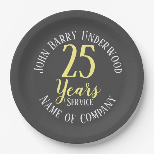 Vergabe eines langfristigen Dienstes oder einer Da Pappteller (Vorderseite)