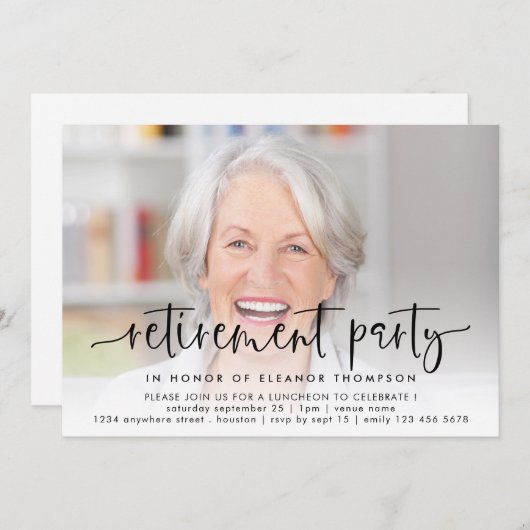 Vergabe von Skriptaufträgen für Elegantes Foto Einladung (Vorne/Hinten)