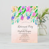 Vergabe von Wasserfarbenfrühlingsblumen Einladung (Stehend Vorderseite)