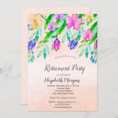 Vergabe von Wasserfarbenfrühlingsblumen Einladung (Vorne/Hinten)