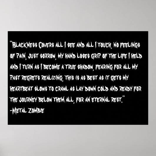 Vergangene Bedauern Poster (Vorne)