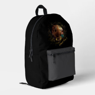 Vergangene Launen des Jungen und des Bisons Bedruckter Rucksack