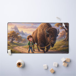 Vergangene Launen des Jungen und des Bisons Schreibtischunterlage