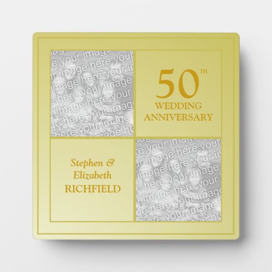 Vergangene und aktuelle Foto Goldenes Jubiläum Fotoplatte (Vorderseite)