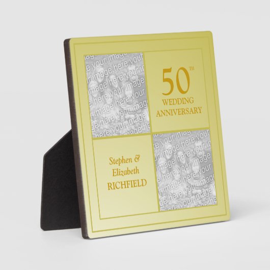 Vergangene und aktuelle Foto Goldenes Jubiläum Fotoplatte (Vorderseite)