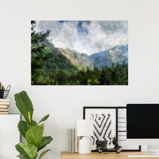 Vergangenheit der Bäume von MtnTopArt Poster (Heimbüro)