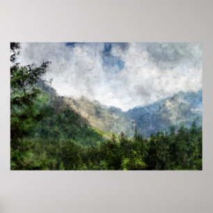 Vergangenheit der Bäume von MtnTopArt Poster