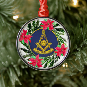 Vergangenheit Master Masonic Freemason Wreath Poin Ornament Aus Metall