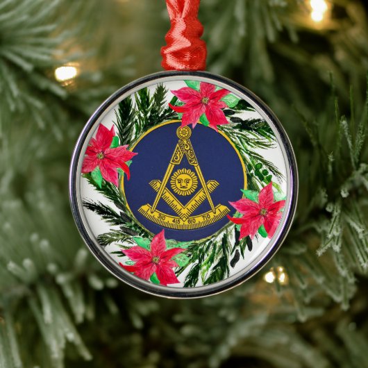 Vergangenheit Master Masonic Freemason Wreath Poin Ornament Aus Metall (Baum)