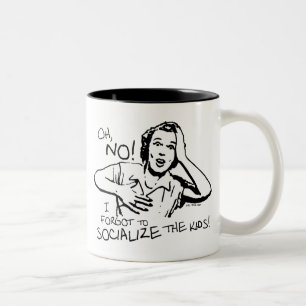 Vergaß die Sozialisierung Zweifarbige Tasse