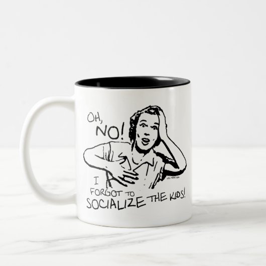 Vergaß die Sozialisierung Zweifarbige Tasse (Links)
