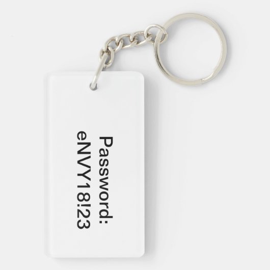 Vergaß Ihren (Gmail) Passwort-Schlüsselanhänger Schlüsselanhänger (Rückseite)