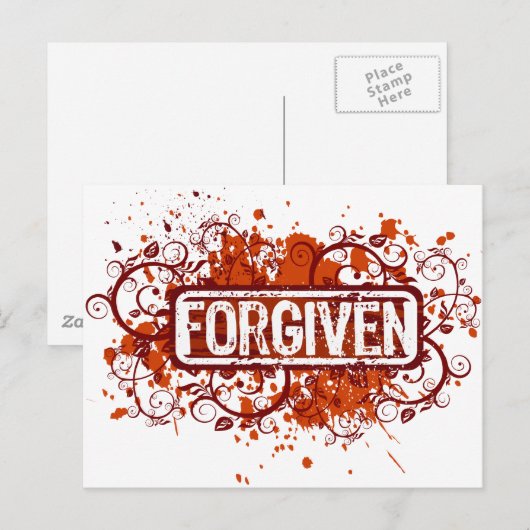 vergeben postkarte (Vorne/Hinten)