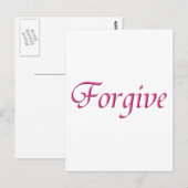 vergeben postkarte (Vorne/Hinten)