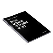 Vergebliche Versuche, ein lustiges Zitat auszuglei Notizblock (Rechte Seite)