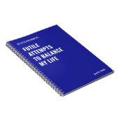 Vergebliche Versuche, ein lustiges Zitat auszuglei Notizblock (Rechte Seite)