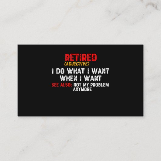 Vergeltet, tue ich, was ich Gewollt habe, wenn ich Visitenkarte (Vorderseite)