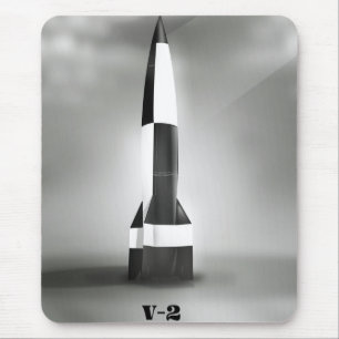 Vergeltungswaffe V2 Rakete B&W im Vintage-Stil. Mousepad